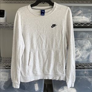 Nike Women's Light Gray Crew Neck Sweater